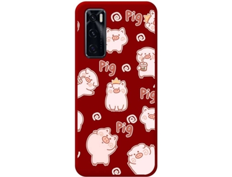 Carcasa Vivo Y70 TUMUNDOSMARTPHONE Cerdos Rojo