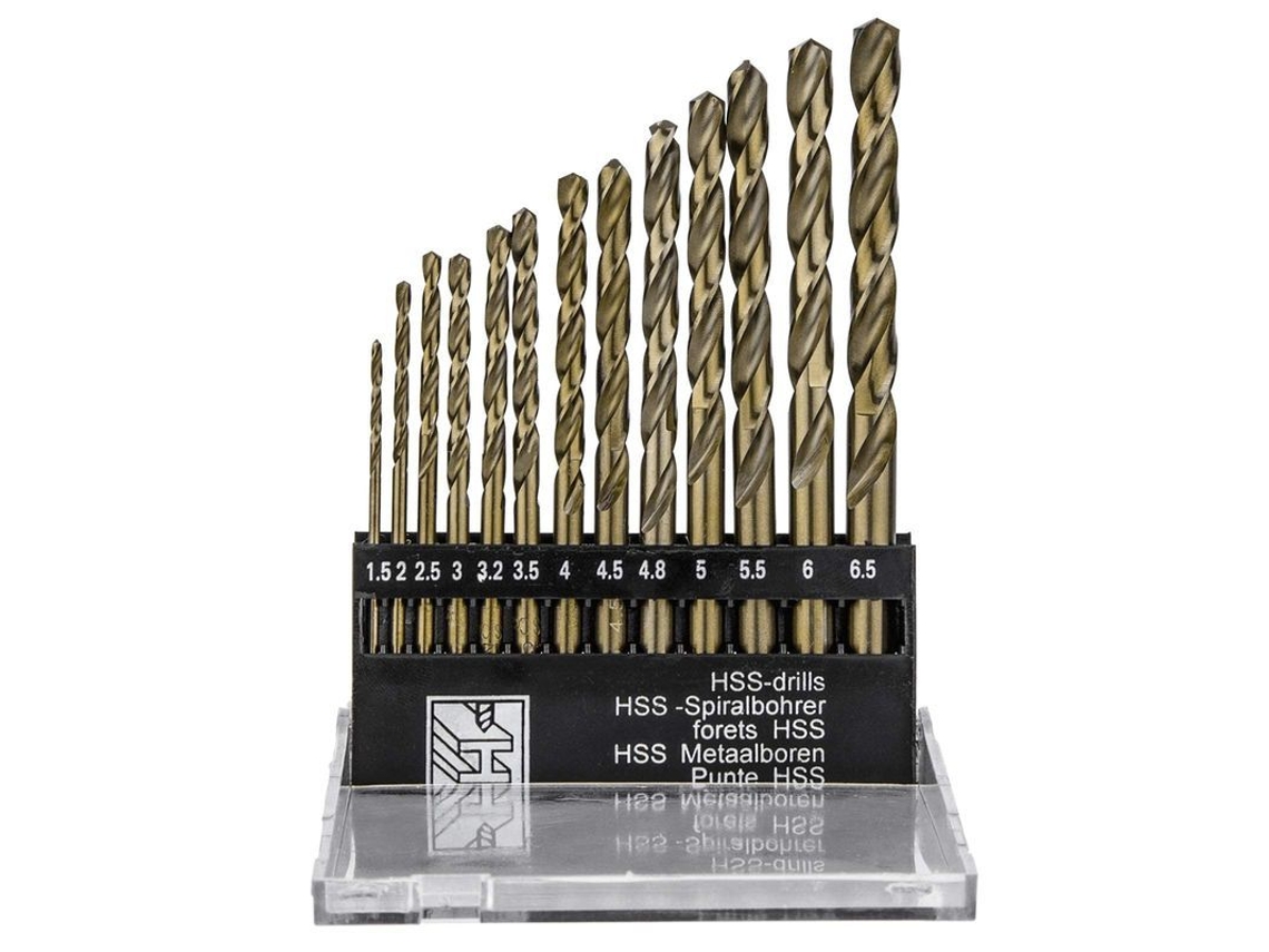 2026-13 Brocas De Punta Helical Hss M35 Titanio 1.5-6.5mm Para Madera Y Metal