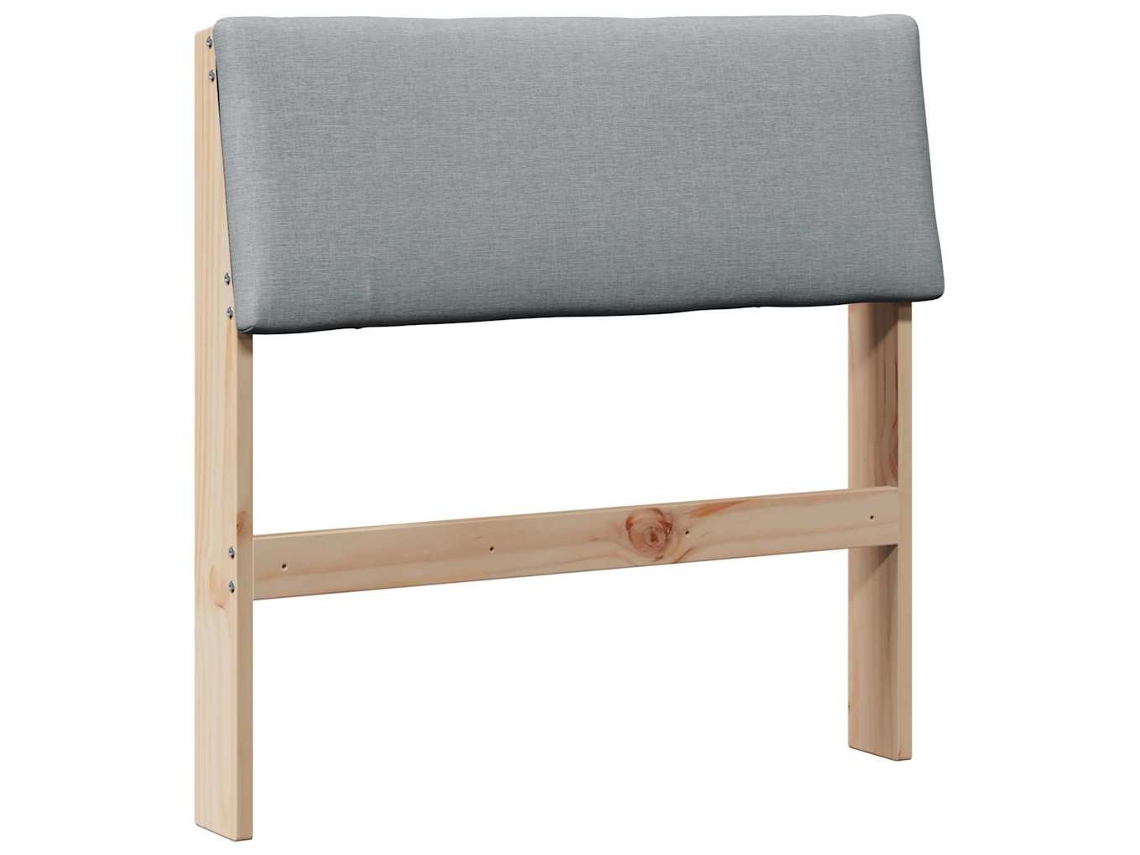Maison Exclusive - Cabecero Tapizado Gris Claro 80 Cm Madera De Pino Macizo