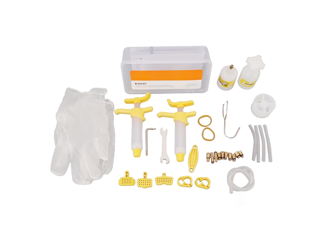 Kit De Purga De Frenos De Disco Para Bicicleta Con Conexiones Metálicas Duraderas, Compatible Con Frenos Hidráulicos, Herramienta De Reparación.