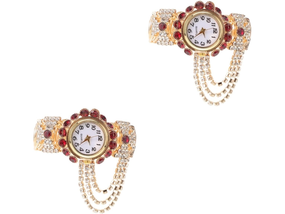 Conjunto Reloj Decorativo 2 Piezas Elegante Delicado Diseño Pulsera Ocasiones Informales Profesionales