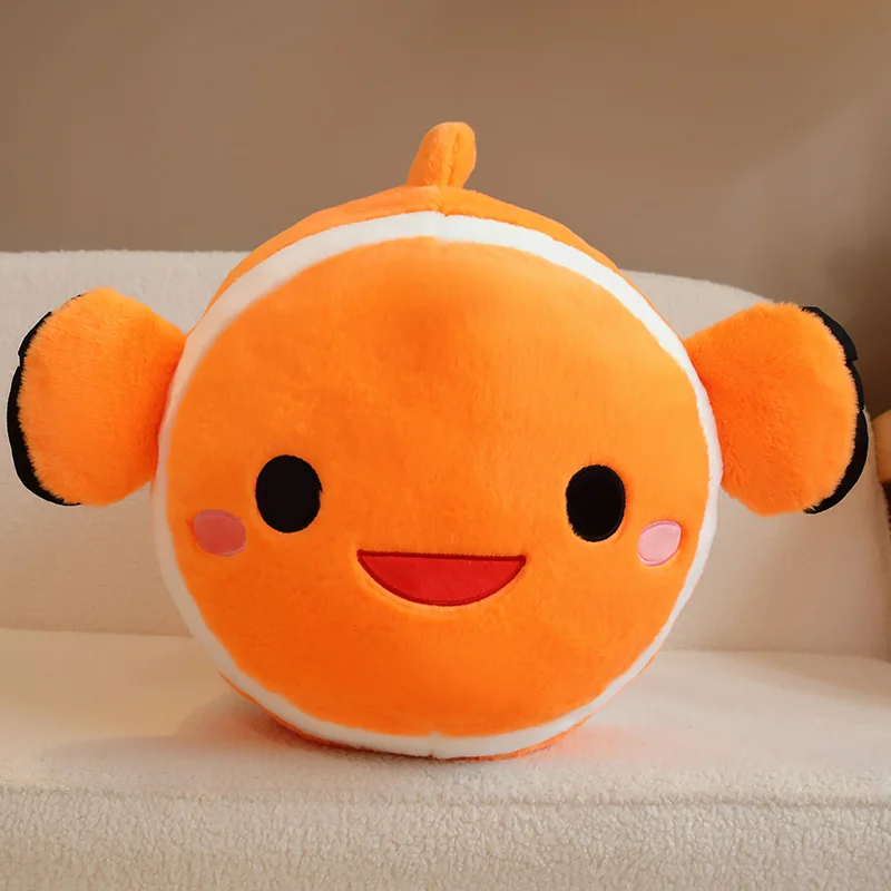 (pez Payaso 60x40cm) Nuevo Peluche Grande De Pez Payaso, Suave Y Adorable.