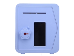 Ats-caja De Ahorros Para Niños Con Pantalla Lcd Táctil Y Contraseña Eléctrica Grande Azul Para Niños Y Niñas