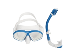 Set De Snorkel Infantil Con Gafas De Buceo Antivaho Y A Prueba De Fugas Y Tapa Impermeable - Azul