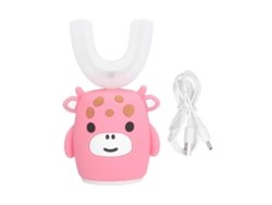 Escova De Dentes Elétrica Em Formato De U, Automática, Ultrassônica, Para Crianças, Para Uso Em Toda A Boca, Rosa.