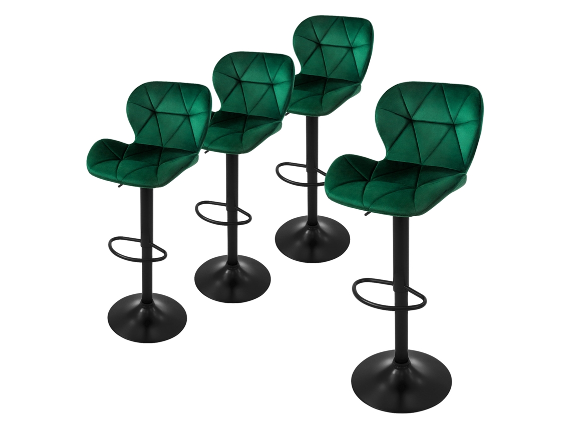 Conjunto de 4 Bancos de Bar Reguláveis em Altura Banco de Bar Giratório Tabur ML-DESIGN