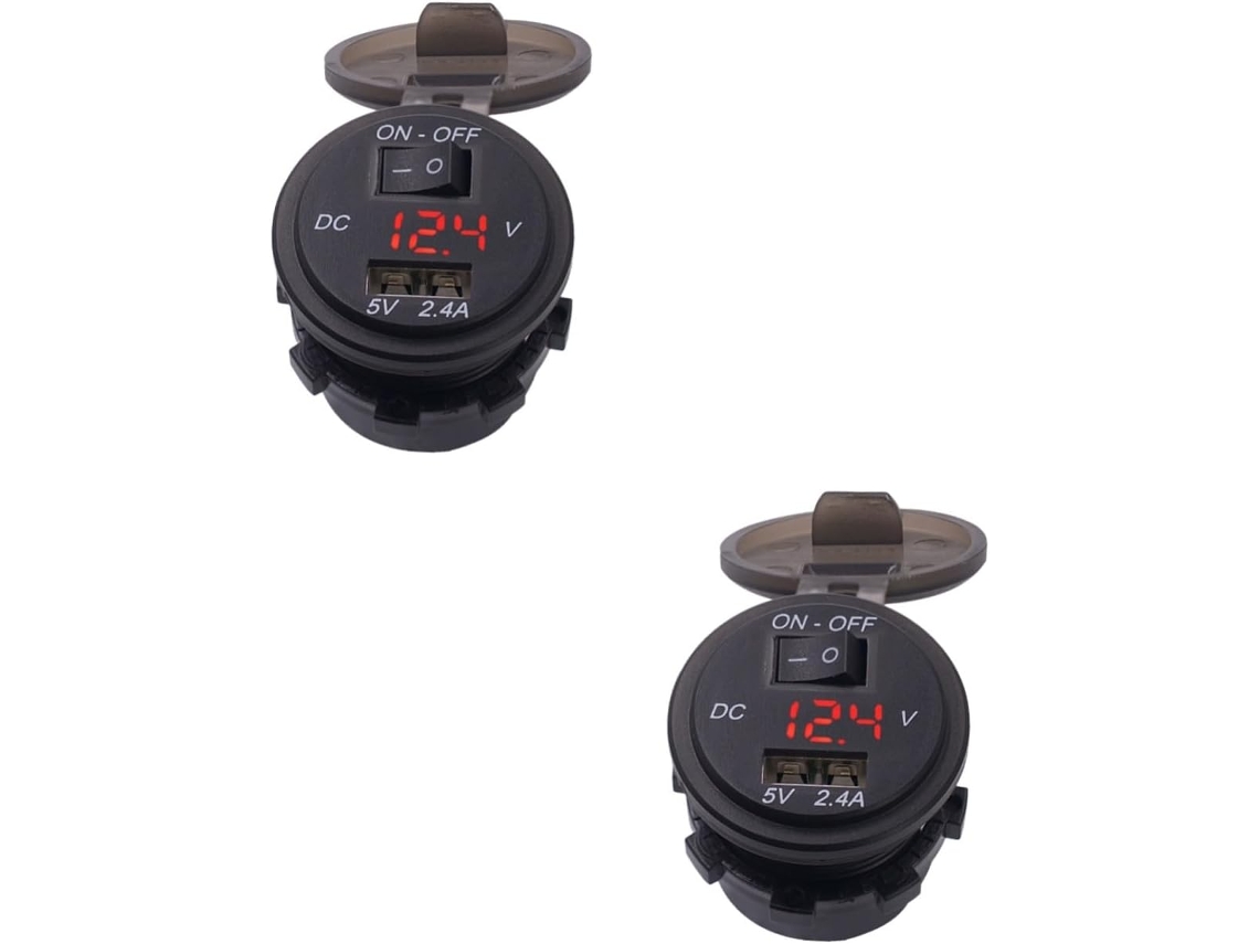 2 Cargadores Portátiles Impermeables Para Teléfono Móvil De 5v/2.4a Para Vehículos