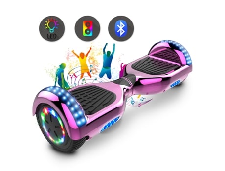 Hoverboard HITWAY 6.5'' Led Light Bluetooth Speaker Rosa