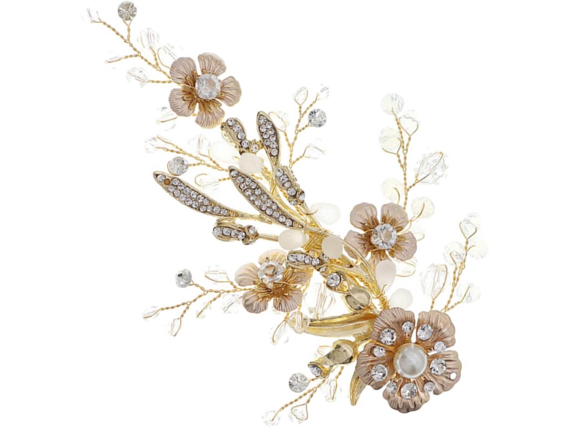 Presilha De Cabelo Floral, Grampo De Cabelo Para Casamento, Presilha Com Strass, Acessório Decorativo Para Meninas