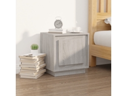 Mesita de Noche 44X35X45 Cm Derivados de Madera Gris Sonoma