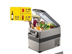 Refrigerador para coche, amplio rango de refrigeración, compatible con doble voltaje, 45 L OEM