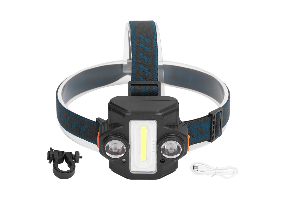 Bj-lanterna Frontal Led 2 Em 1 Com Indução Luz Alta Usb Recarregável Impermeável Para Exteriores E Bicicleta