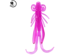10 Piezas De Cebo Artificial De Camarón De Plástico Suave Morado De 6.2 Cm Para Pesca