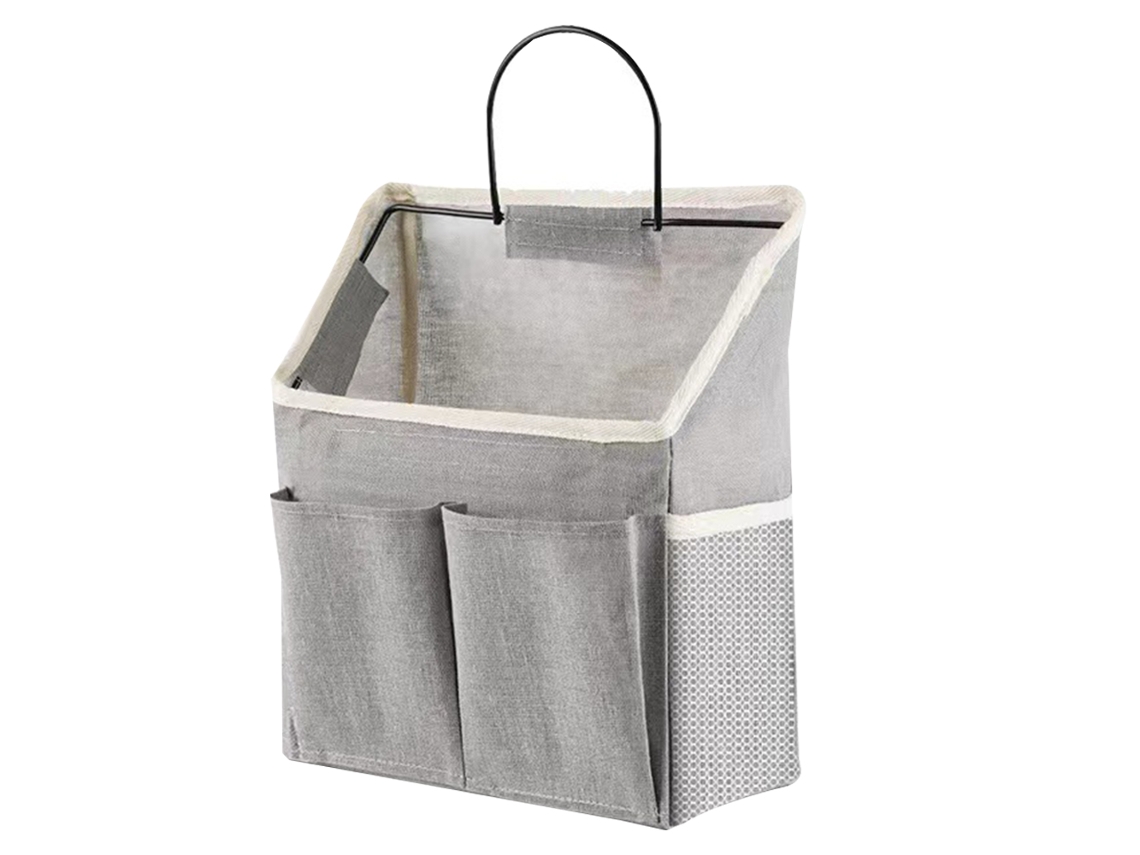 Organizador de bolsa colgante con bolsillos en gris (24x16x4cm) Kofihety