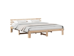 Maison Exclusive - Estructura De Cama Natural 200 X 200 Cm Madera De Pino Macizo