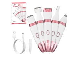 Afeitadora Eléctrica 5 En 1 Para Mujer, Recargable, Resistente Al Agua Ipx7, Para Rostro Y Cuerpo, Tamaño Compacto, Adecuada Para Uso Diario