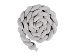 Protector de cuna de terciopelo con cojín con estampado de serpiente, gris claro, 300 cm, Yunzii