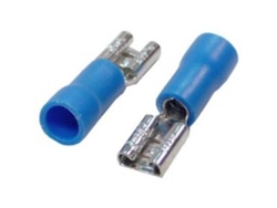 Enchufe faston plano hembra azul 6,3mm
