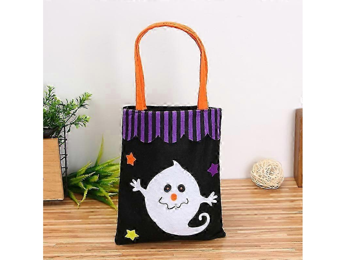 Bolsa de dulces no tejida con forma de calabaza decorativa de Halloween para niños Ly Ebike