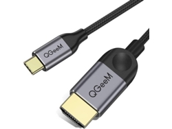 Cable QGEEM QG-UA10 (USB C-HDMI - 1.8 m - Gris)