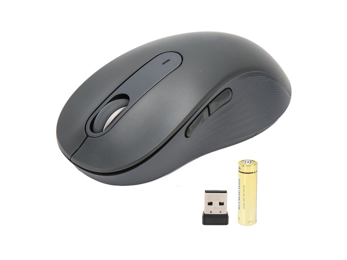 Rato Sem Fio Preto Bt Ou Receptor Usb Clique Silencioso Dpi Ajustável Para Escritório Casa Escola