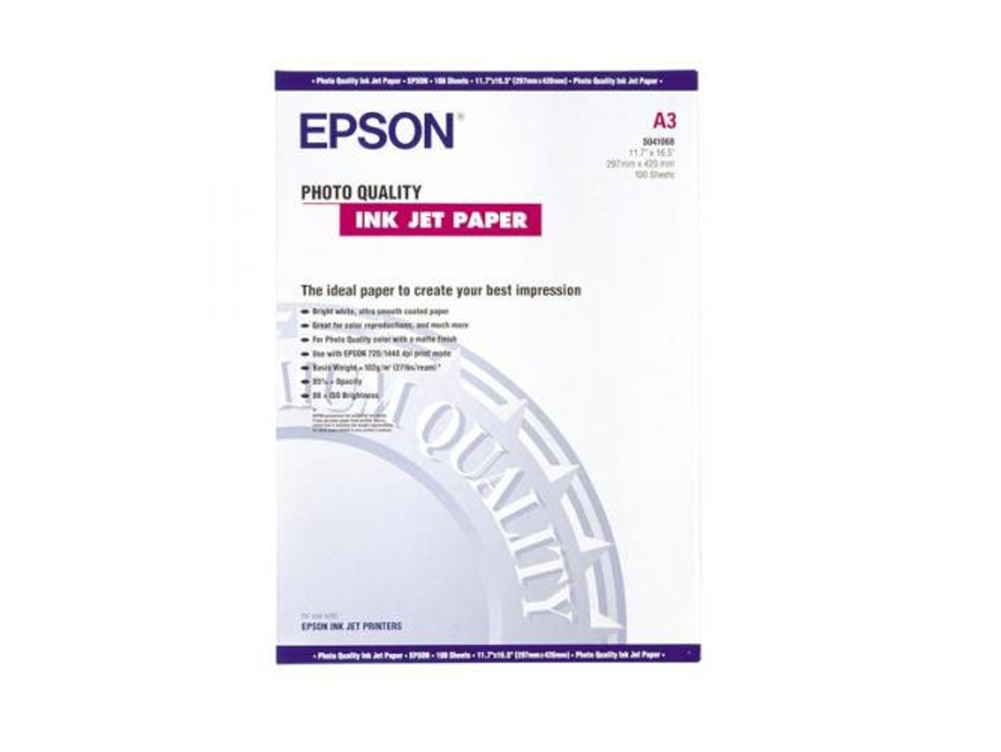Papel EPSON A3 C13S041068  100 Hojas