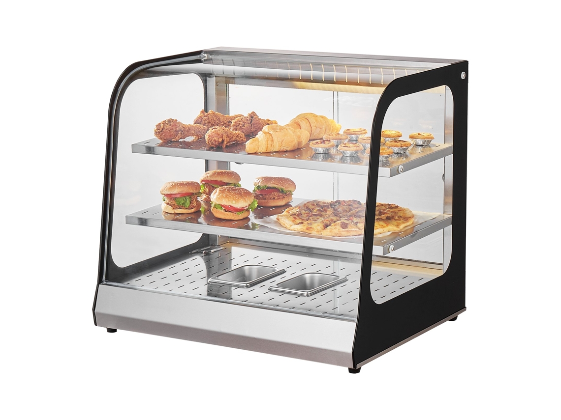 VEVOR Calentador de Alimentos Comercial 2 Niveles con Pinzas 660 x 530 x 590 mm