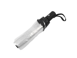 Paraguas Plegable Automático Transparente Con 8 Varillas Y Ala Negra, Ideal Para Viajes Y Bodas.