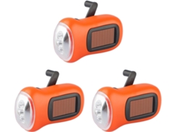 Linterna Solar De Manivela 3x, Linterna Led De Emergencia, Para Senderismo, Camping Y Equipo De Supervivencia.