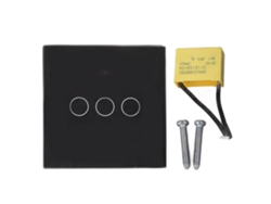 Llave Inteligente Táctil De Pared Tipo 86 De 3 Vías Con Panel De Vidrio Templado Y Wi-fi