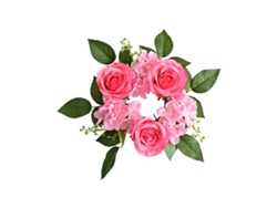 Guirnalda De Velas Con Rosas Artificiales, Decoración De Mesa Para Navidad Y Bodas, 20 Cm.
