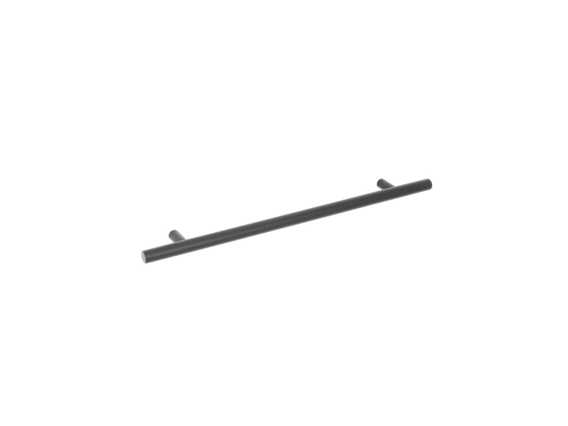 Tirador de acero inoxidable para muebles con una distancia entre centros de 224 mm y acabado en barniz negro mate. Juego de 6 unidades. HARDWAREXCHANGE
