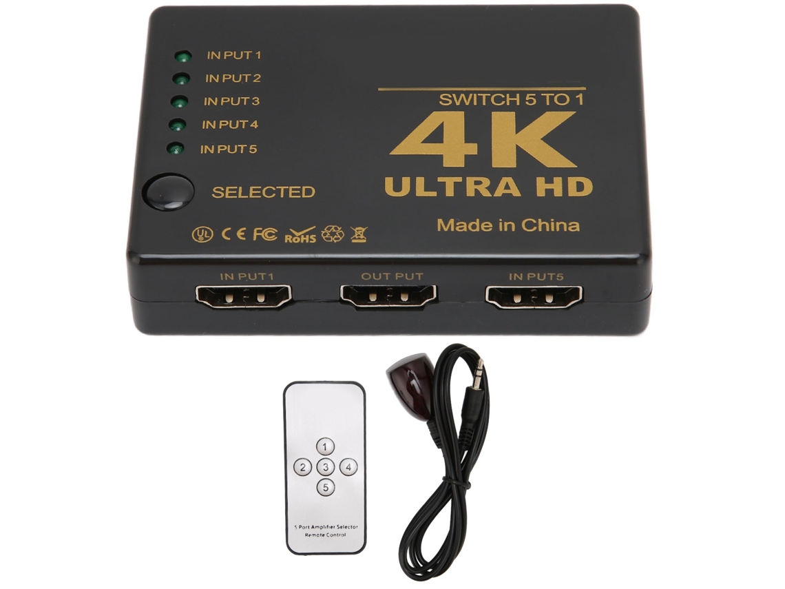 Conversor Hdmi, Conmutador 5 En 1, Conversión De Vídeo Hd 4k 2k