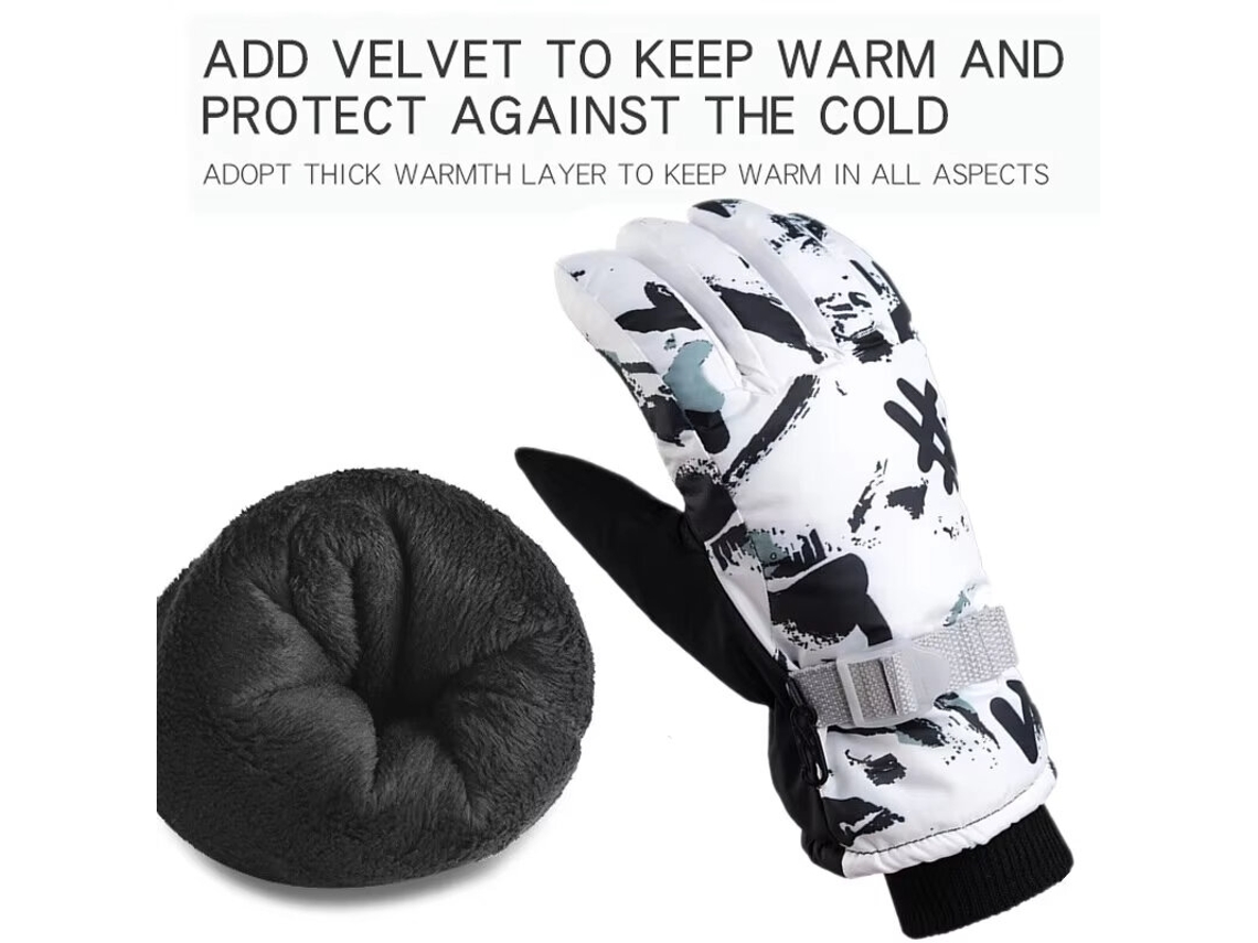 Hombre/unisex Guantes Esquí Impermeables Cuero Sintético Antideslizantes Pantalla Táctil Motociclismo Ciclismo Forro Polar Cálidos Nieve Snowboard