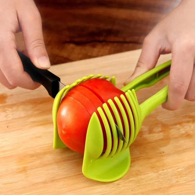 Cortador de frutas y verduras, utensilio de cocina seguro y práctico. MDUG (Plástico)