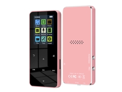 Reproductor MP3 Bluetooth versátil con pantalla táctil de 18 pulgadas, grabación MP4, tarjeta de memoria de 32 GB, color rosa Cuich