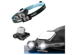 Linterna frontal LED recargable Yizhood de 5 modos para camping, color negro