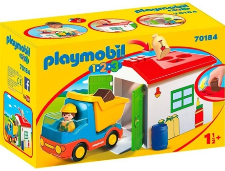 Playmobil PLAYMOBIL 1 2 3 Camion Con Garaje (Idade Mínima Recomendada: 18 meses)