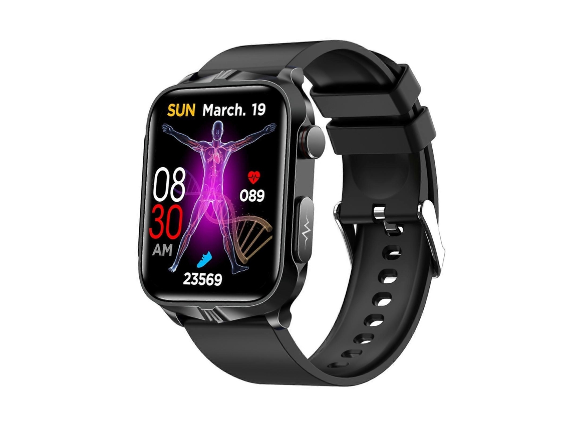 Reloj inteligente TK11P con pantalla IPS de 1,83 pulgadas, resistencia al agua IP68, correa de silicona y monitorización de estrés/ECG. Ly Ebike