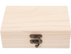 Rectangular Madera Cerradura Cofre Almacenamiento Seguro Natural Solución Versátil Proyectos Creativos