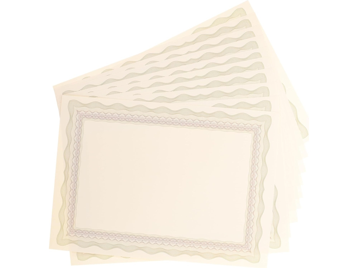 10 Hojas De Papel A4 En Blanco Para Certificados Y Diplomas Escolares