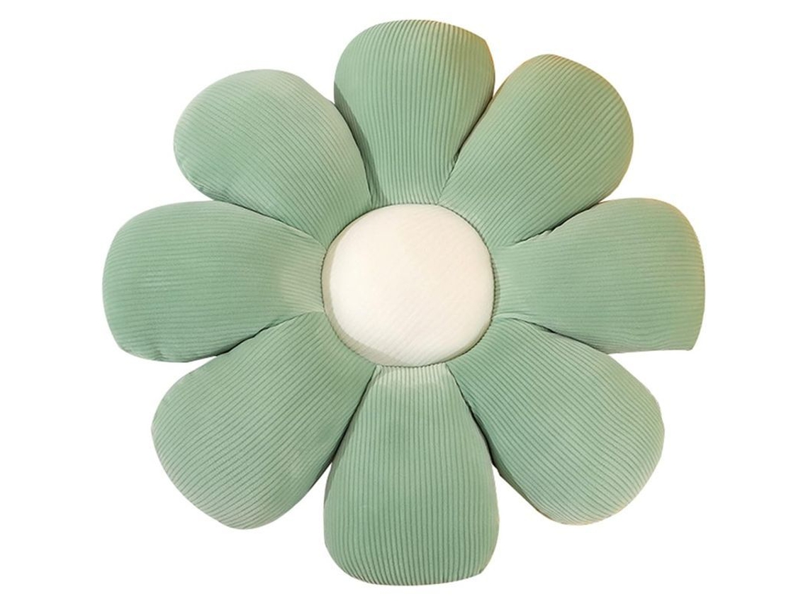 2026-almohada De Flor Margarita De Peluche Suave Para Niños, 15.7 Pulgadas, Color Verde