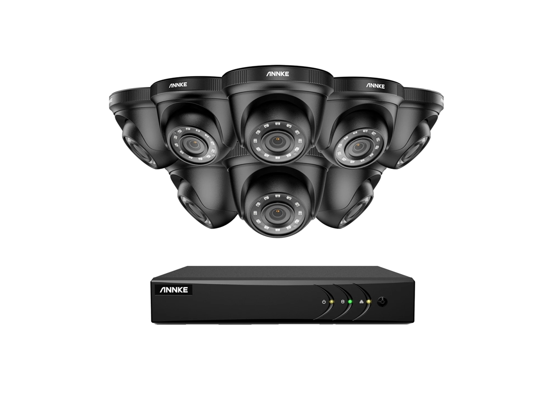 Sistema de videovigilancia de 2 MP con soporte para 8 cámaras, 8 cámaras de 1 TB (8 cámaras)