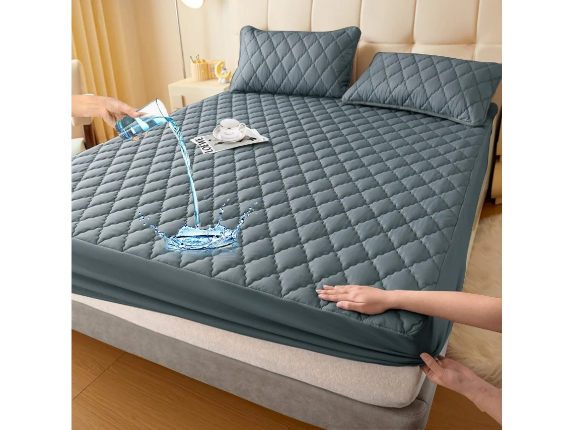 Protector de colchón impermeable (para camas de 180x200 cm) Gris oscuro Siurn (1 unidad)