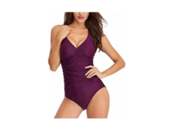 Traje de baño moldeador para mujer con escote en V y espalda cruzada