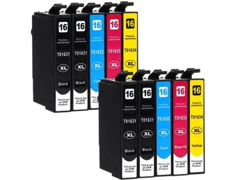 Pack 10 Cartuchos para Epson 16XL