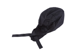 Gorro de chef estilo pirata para cocina, restaurante y catering - Negro