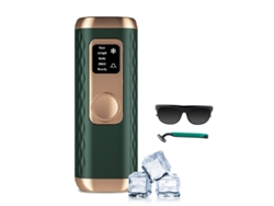 Depiladora de luz pulsada YIZHOOD 1095B Icy-Cool 5 funciones en casa indoloro para recortador de bikini de cuerpo entero para mujeres y mujeres Verde