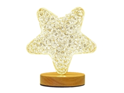 Rebe-lámpara De Mesa 3w Con Control Remoto Luz Cálida Función De Temporizador Usb Para Dormitorio Sala Estudio Estilo Estrella