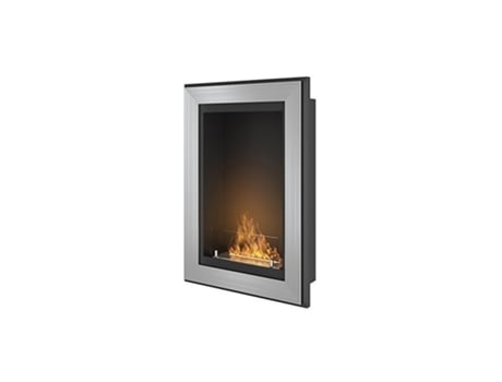 Chimenea de bioetanol empotrada de pared RAME 550 Inox con cristal OUTINFIRE